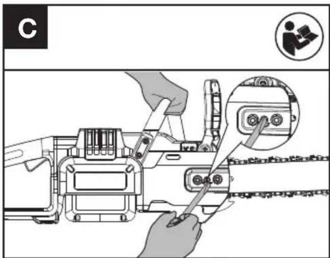 KRESS KC300.9 - TENSIONING CHAIN (See Fig. B, C) - 2