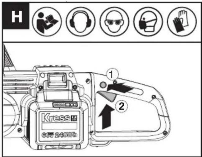 KRESS KC300.9 - AVVIARE ED ARRESTARE LA MACCHINA (VEDI FIG. H) - 1