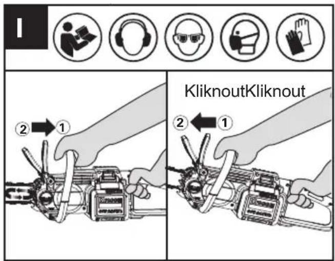KRESS KC300.9 - PÁKA BRZDY ŘETĚZU (VIZ OBR. I) - 1