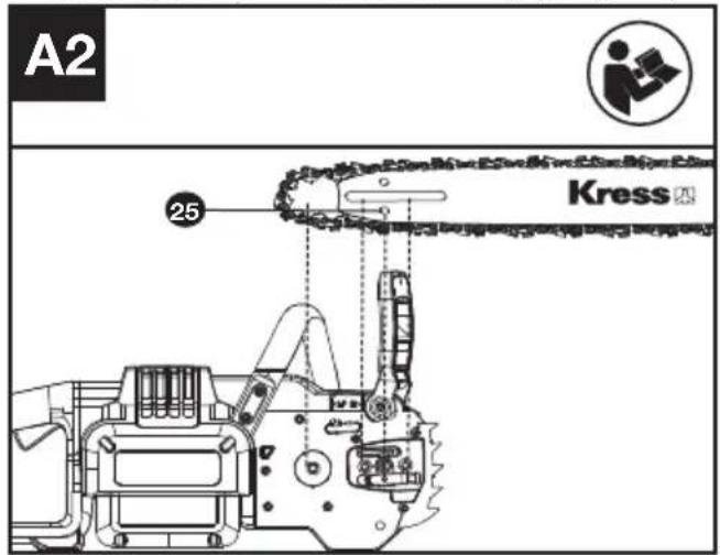 KRESS KC300.9 - MONTERING AF SVÆRD OG SAVEKÆDE - 2
