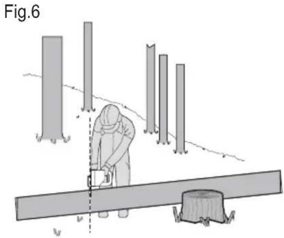 KRESS KC300.9 - Takken van de gevelde boom afzagen - 5