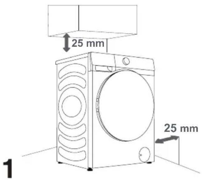 HISENSE WF7S1247BB - DISTANCES D'INSTALLATION - 1