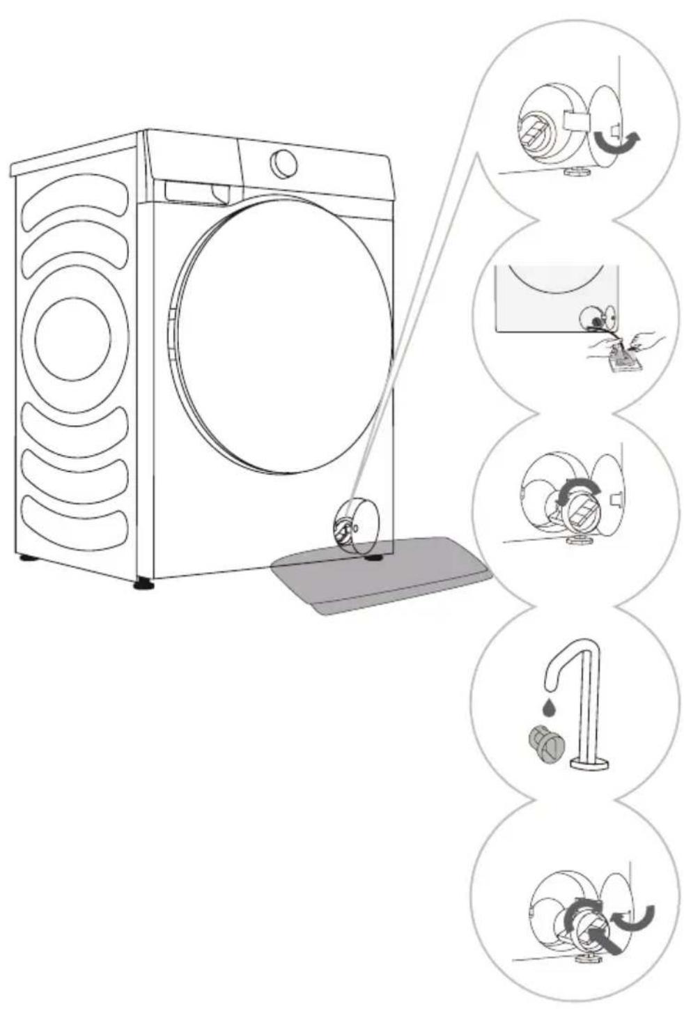 HISENSE WF7S1247BB - NETTOYAGE DU FILTRE DE LA POMPE - 1