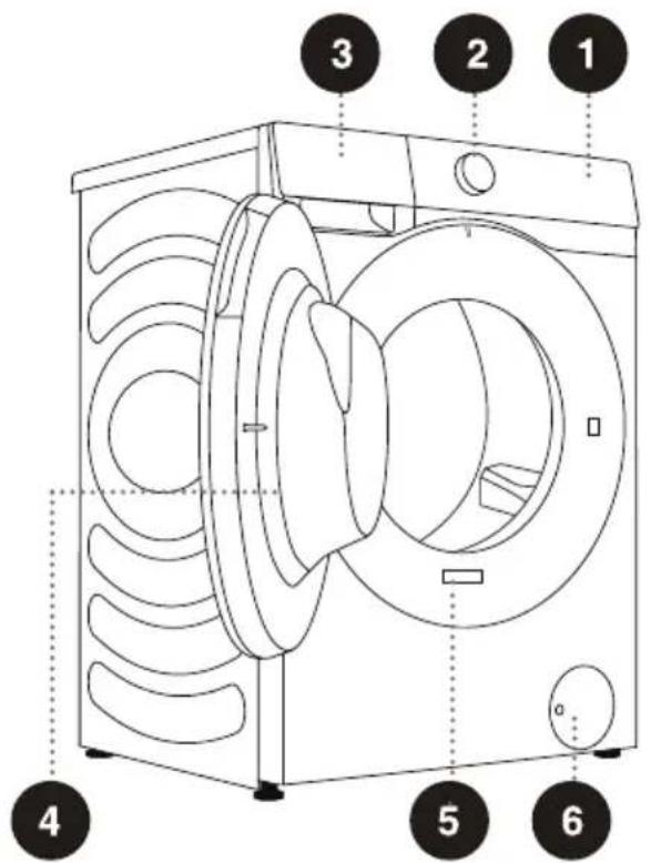 HISENSE WF7S1247BB - PARTIE AVANT - 1