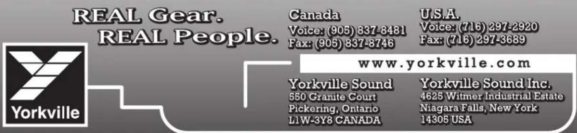 YORKVILLE YXL15P - AVIS - 3