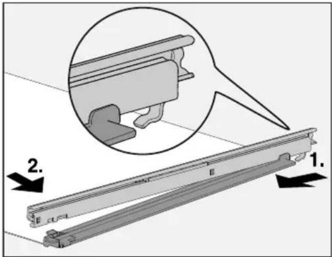 MIELE FNS 7794 D R - Retirer les tiroirs et les tablettes en verre sur des rails télescopiques - 2