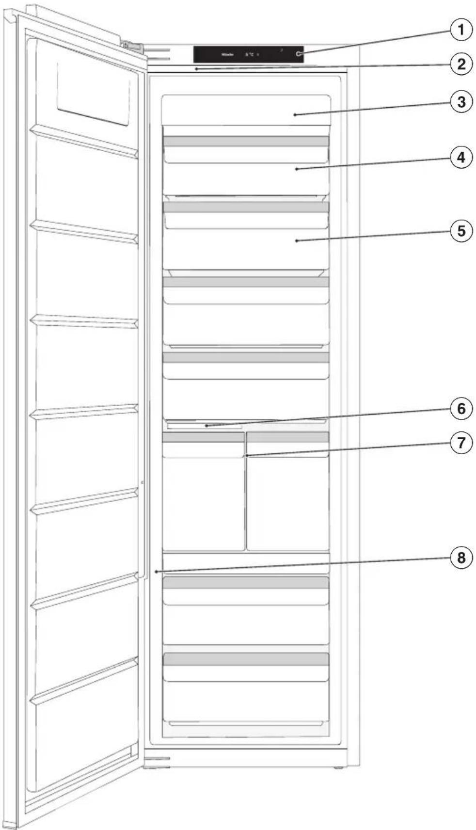 MIELE FNS 7794 D R - Réglage de la température - 1