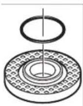 BOSCH GWS 12-125 P Professional - Montaggio con dado di serraggio (17) e dado di serraggio rapido (18) - 1