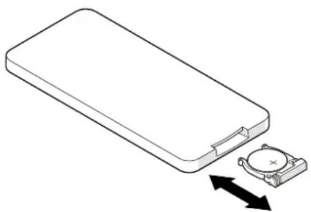 Fuave SF130ACDB - Auswechseln der Batterie in der Fernbedienung - 2