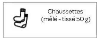 Chaussettes (mêlé - tissé 50 g)