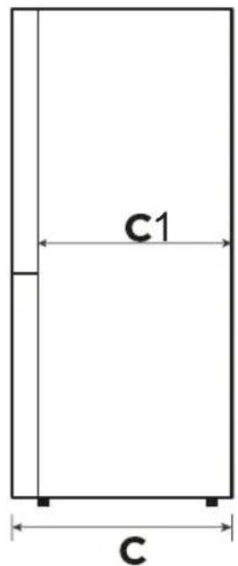 INVENTUM KV1850B - BENODIGDE RUIMTE VOOR PLAATSING - 2