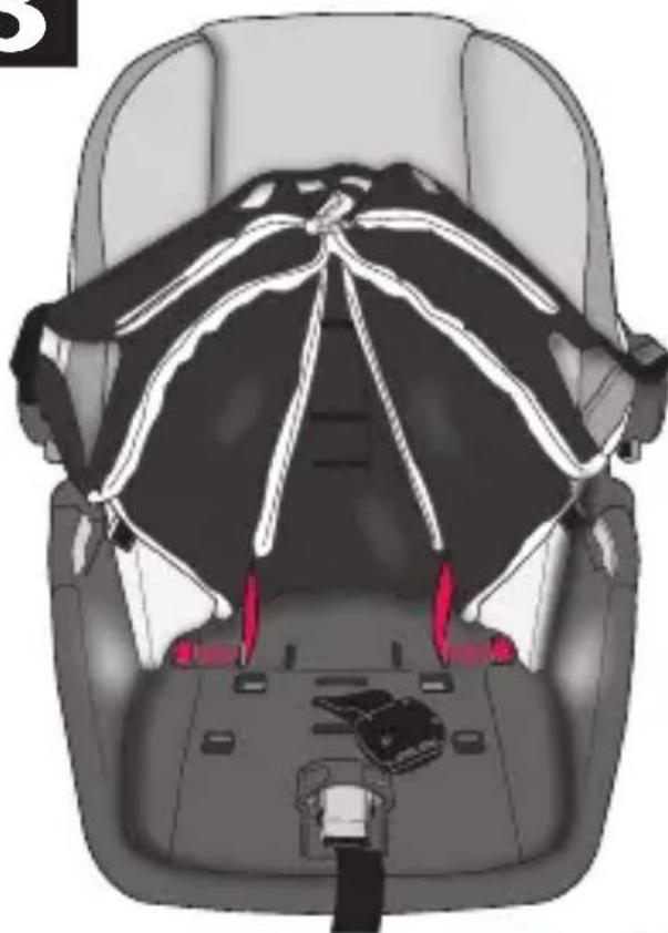 Evenflo LiteMax DLX - Changer la position de la sangle de la ceinture (suite) - 1