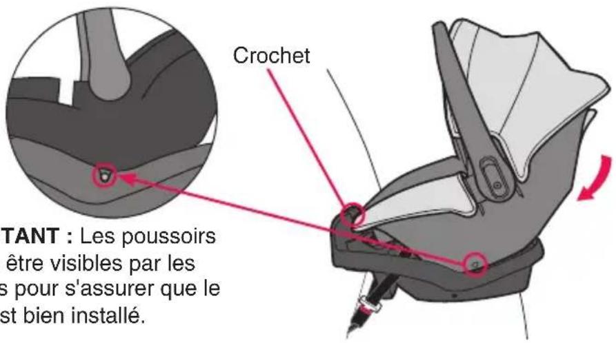 Evenflo NurtureMax - Mise en place du porte-bébé dans la base - 1