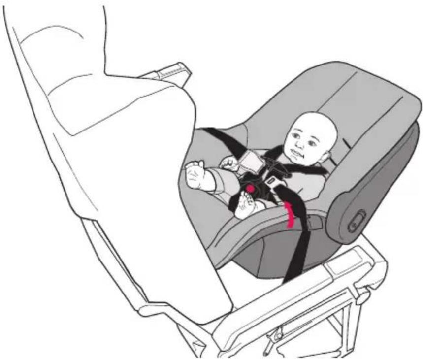 Evenflo NurtureMax - Installation du dispositif de retenue pour enfant dans un avion - 1