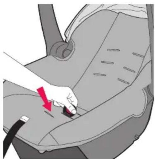 Evenflo NurtureMax - Changement de la position de la sangle de la ceinture - 2