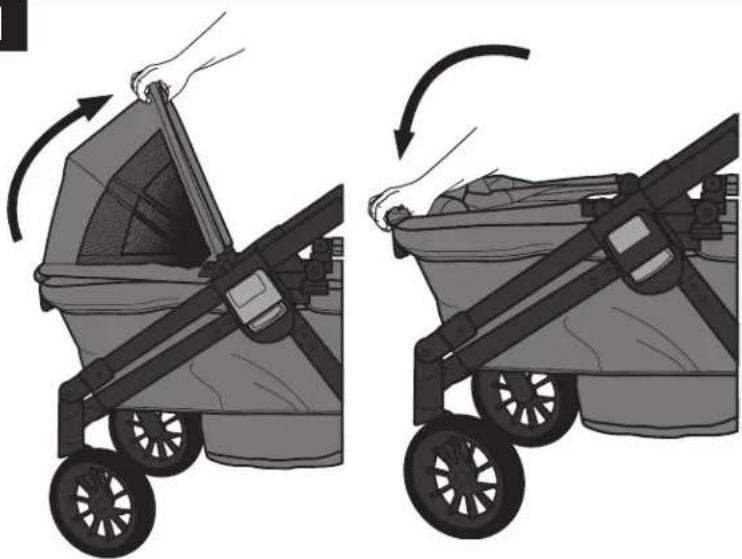 Evenflo Pivot Xplore - USING YOUR CANOPY UTILISATION DE L'AUVENT - 1
