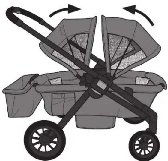 Evenflo Pivot Xplore - USING YOUR CANOPY CÓMO USAR LA CAPOTA - 2