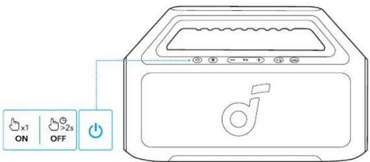 soundcore Boom 2 SE - Accensione/Spegnimento - 1