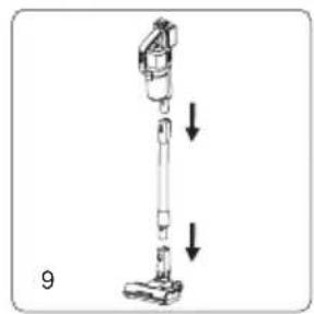 JIMMY PW11 Pro Max - Montaje y desmontaje del tubo metálico y del cepillo para alfombras - 1