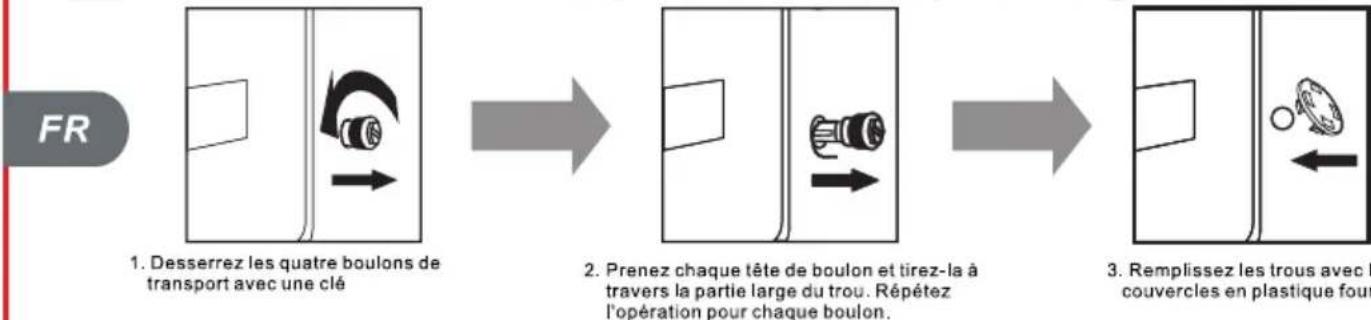 TCL FF0714WA0 - ■ Retirez les brides de transport - 2