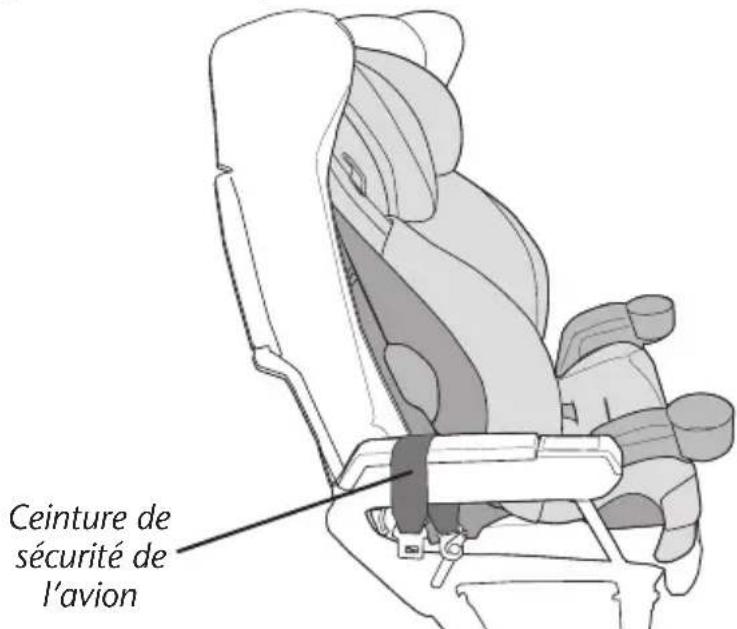 Evenflo Chase LX - Installation du dispositif de retenue pour enfant dans un avion - 1