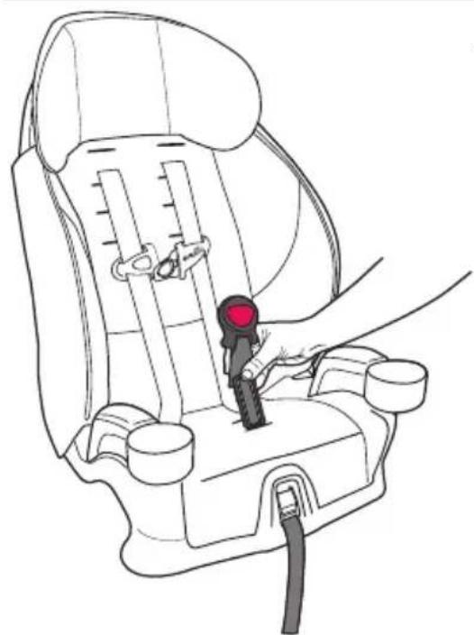 Evenflo Chase LX - Positionnement de la sangle d'entrejambe - 2
