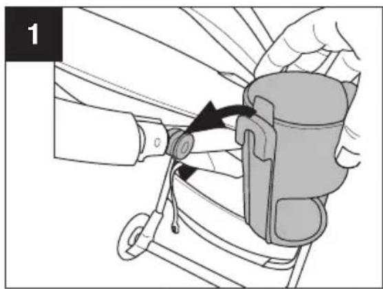 Evenflo Omni Plus - UTILISATION DE LA POUSSETTE - PORTE-GOBELET - 1