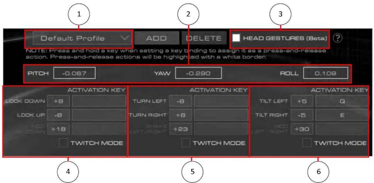 HYPERX Cloud Orbit Software - 머리 제스처 - 1