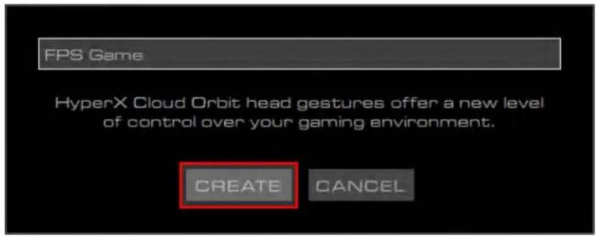 HYPERX Cloud Orbit Software - 新增姿態設定檔 - 2