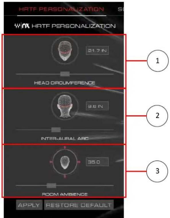 HYPERX Cloud Orbit Software - HRTF Personalization (Персонализация HRTF): - 1
