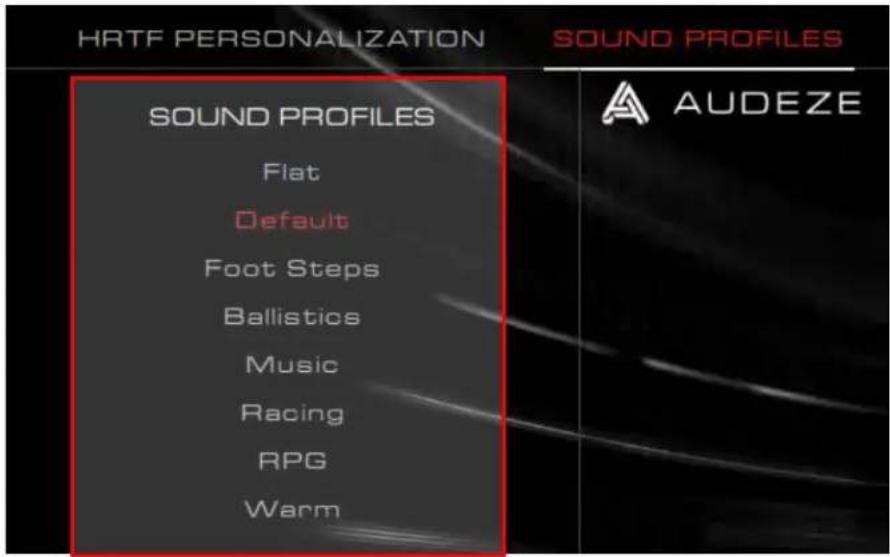 HYPERX Cloud Orbit Software - Perfiles de sonido - 1