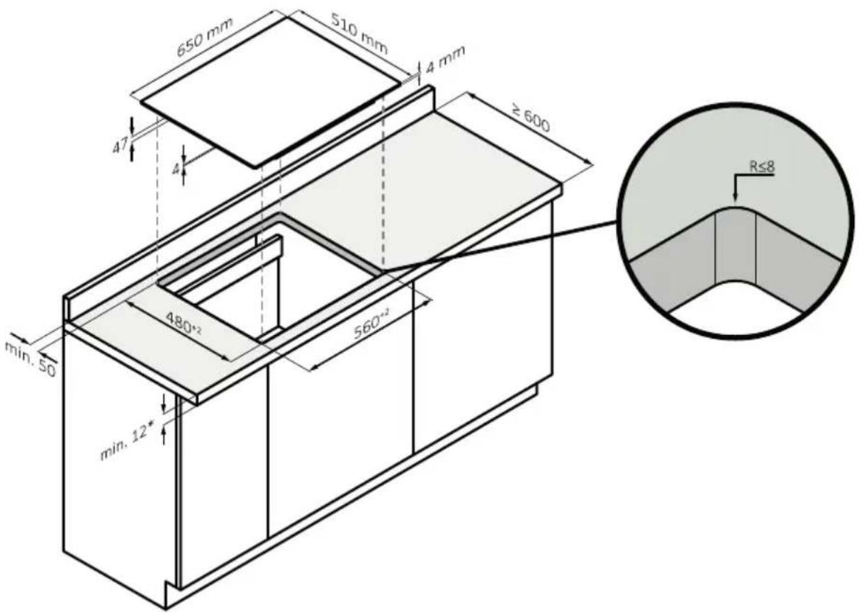 ROSIERES RIF63DSCCS - HOB 65 cm - 8