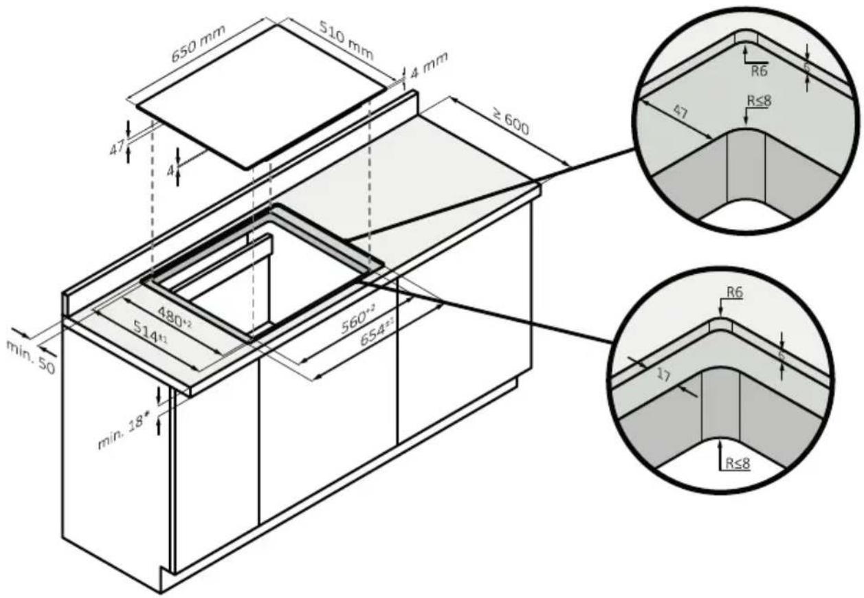 ROSIERES RIF63DSCCS - HOB 65 cm - 9