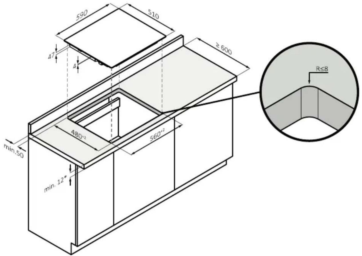 ROSIERES RIF63DSCCS - HOB 65 cm - 3