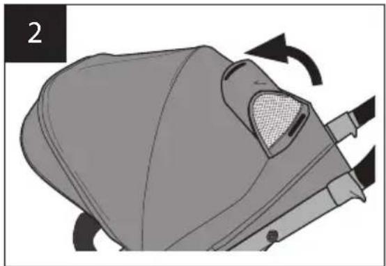 Evenflo Pivot Suite - Using Your Stroller - Canopy - 2