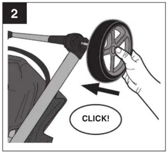 Evenflo Pivot Troop - Assembling Your Stroller - Wheels - 3