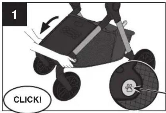 Evenflo Pivot Troop - Using Your Stroller - Open Pet Basket - 1