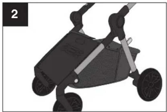 Evenflo Pivot Troop - Utilisation de la poussette - Fermeture du panier pour animal de compagnie - 2