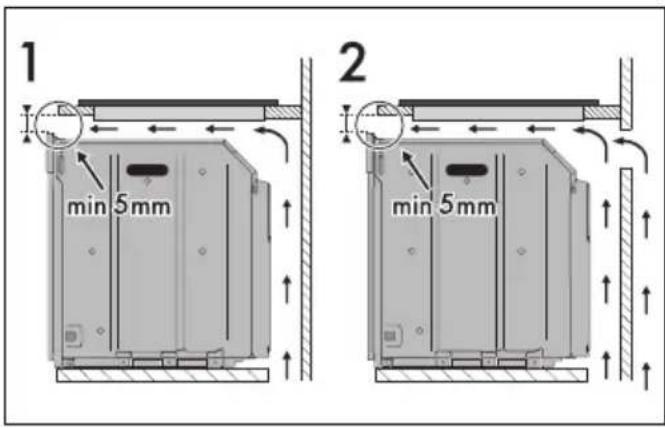 SMEG SI2731D - Sur le compartiment d'encastrement du four - 1