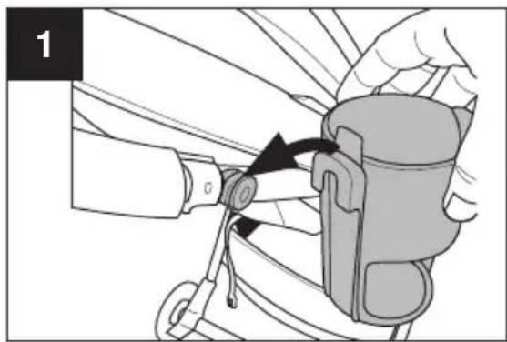Evenflo Pivot Vizor - Utilisation de la poussette - Porte-gobelet - 1