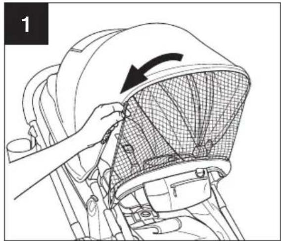 Evenflo Pivot Vizor - Using Your Stroller - Attaching Privacy Cover to Toddler Seat - 1