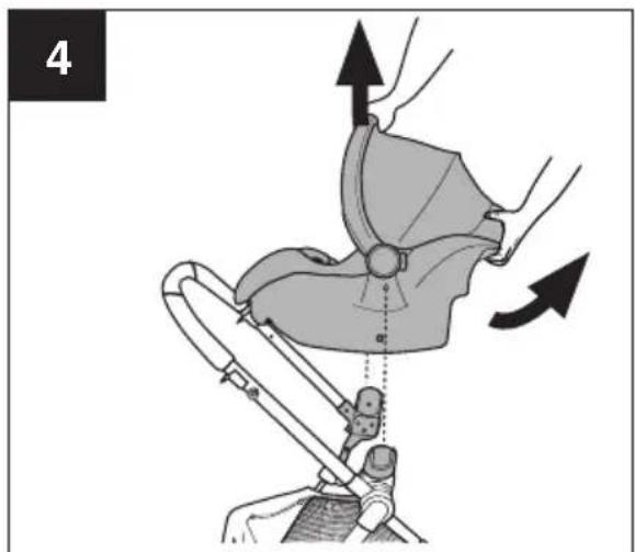 Evenflo Pivot Vizor - Using your Stroller with the Recommended Infant Car Seats on your Stroller Frame - 3