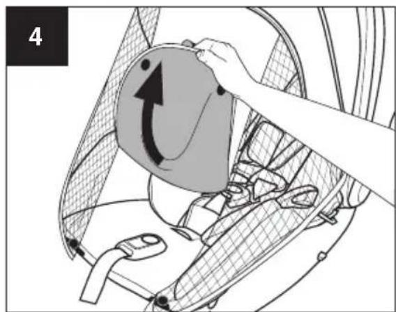 Evenflo Pivot Vizor - Utilisation de la poussette – Attacher le panneau de confidentialité au siège d'auto pour nourrisson - 3