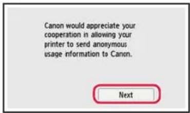 CANON PIXMA TS9541C - Toque em Avançar (Next). - 1