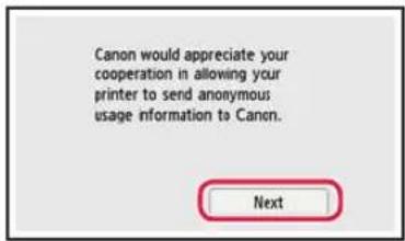 CANON PIXMA TS9541C - Tik op Volgende (Next). - 1