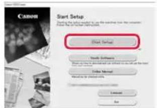 CANON PIXMA TS9541C - Klik op Beginnen met instellen (Start Setup). - 1