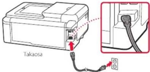 CANON PIXMA TS9541C - Virran kytkeminen tulostimeen - 2