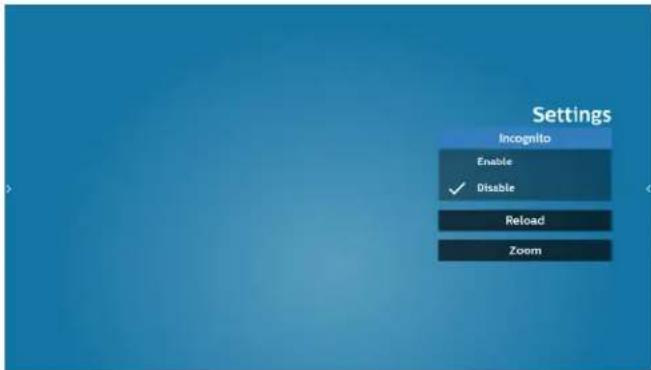 PHILIPS 75BDL3652T - 按“Settings”（设置）后进入下一页。 - 2