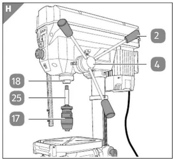 Workzone Titanium WZT-SB 750 E - Profi-Säulenbohrmaschine - 8