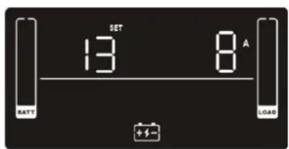V7 UPS2URM1500DC-NC-1N - 13: Maximum charger current setting - 1